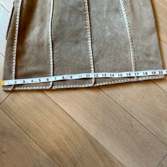 Luciano Abitboul Long Sweater Jacket Boho Leather Wool - Picture 12 of 12